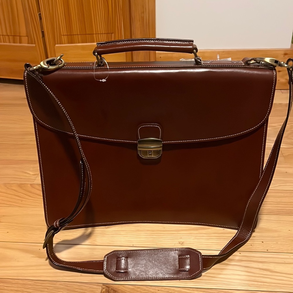 NWT A&N Florence Genuine Leather Men’s Briefcase